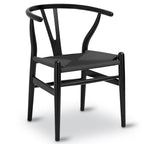 Chaises en tissu tressé - Structure en bois massif (Lot de 2)