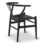 Chaises en tissu tressé - Structure en bois massif (Lot de 2)