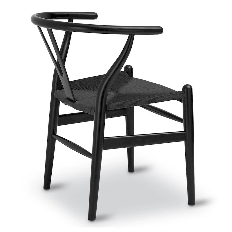 Chaises en tissu tressé - Structure en bois massif (Lot de 2)