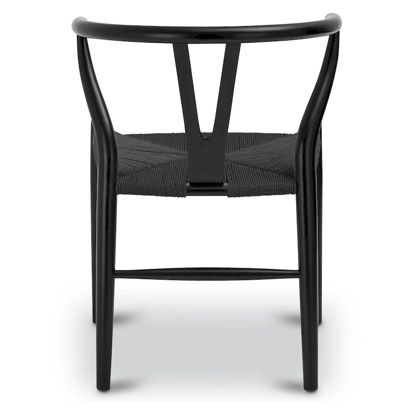 Chaises en tissu tressé - Structure en bois massif (Lot de 2)
