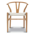 Chaises en tissu tressé - Structure en bois massif (Lot de 2)