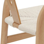 Chaises en tissu tressé - Structure en bois massif (Lot de 2)
