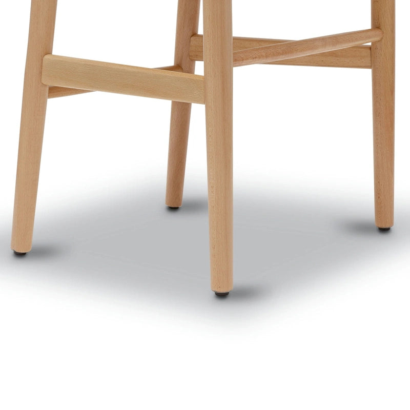 Chaises en tissu tressé - Structure en bois massif (Lot de 2)