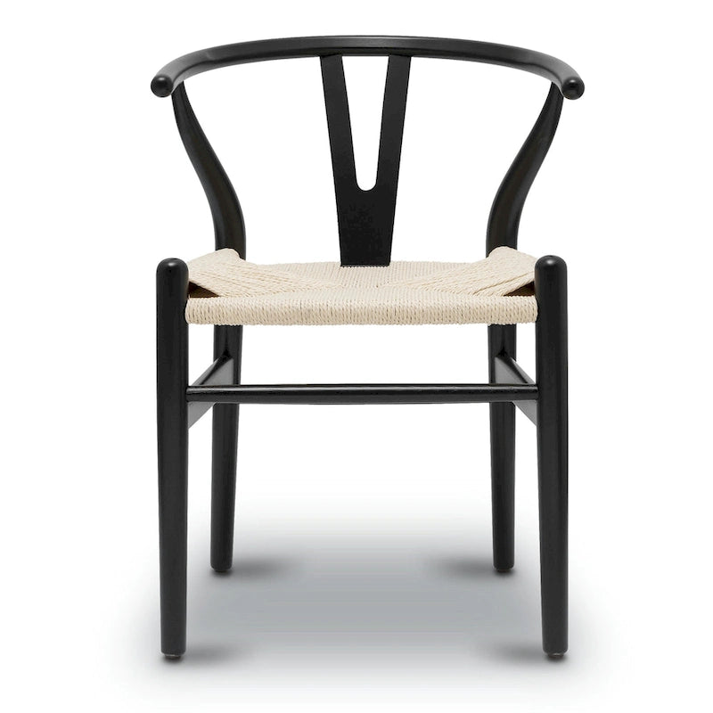 Chaises en tissu tressé - Structure en bois massif (Lot de 2)