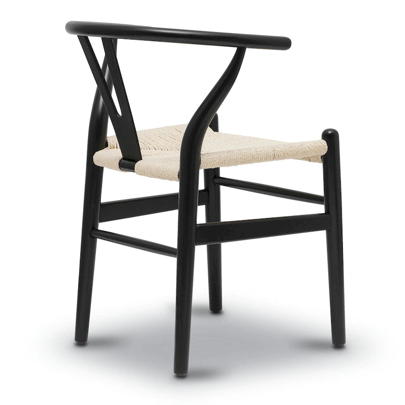 Chaises en tissu tressé - Structure en bois massif (Lot de 2)