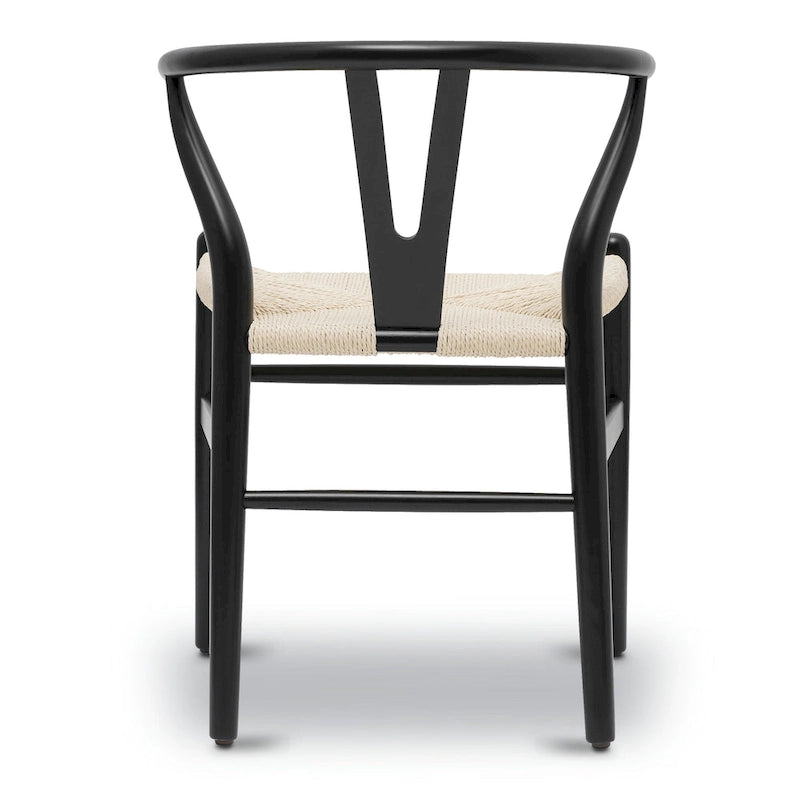 Chaises en tissu tressé - Structure en bois massif (Lot de 2)