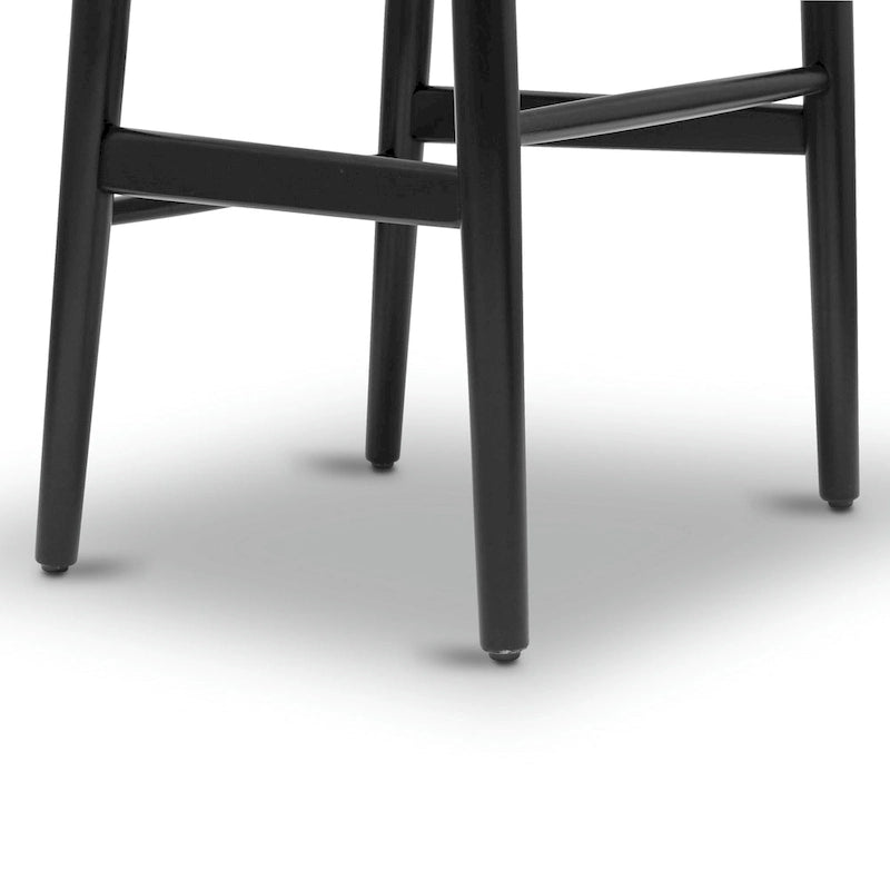 Chaises en tissu tressé - Structure en bois massif (Lot de 2)