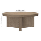 Table basse ronde de 91 cm de diamètre - 91 cm de diamètre