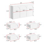 Commode blanche à 9 tiroirs, design élégant et dispositif anti-basculement